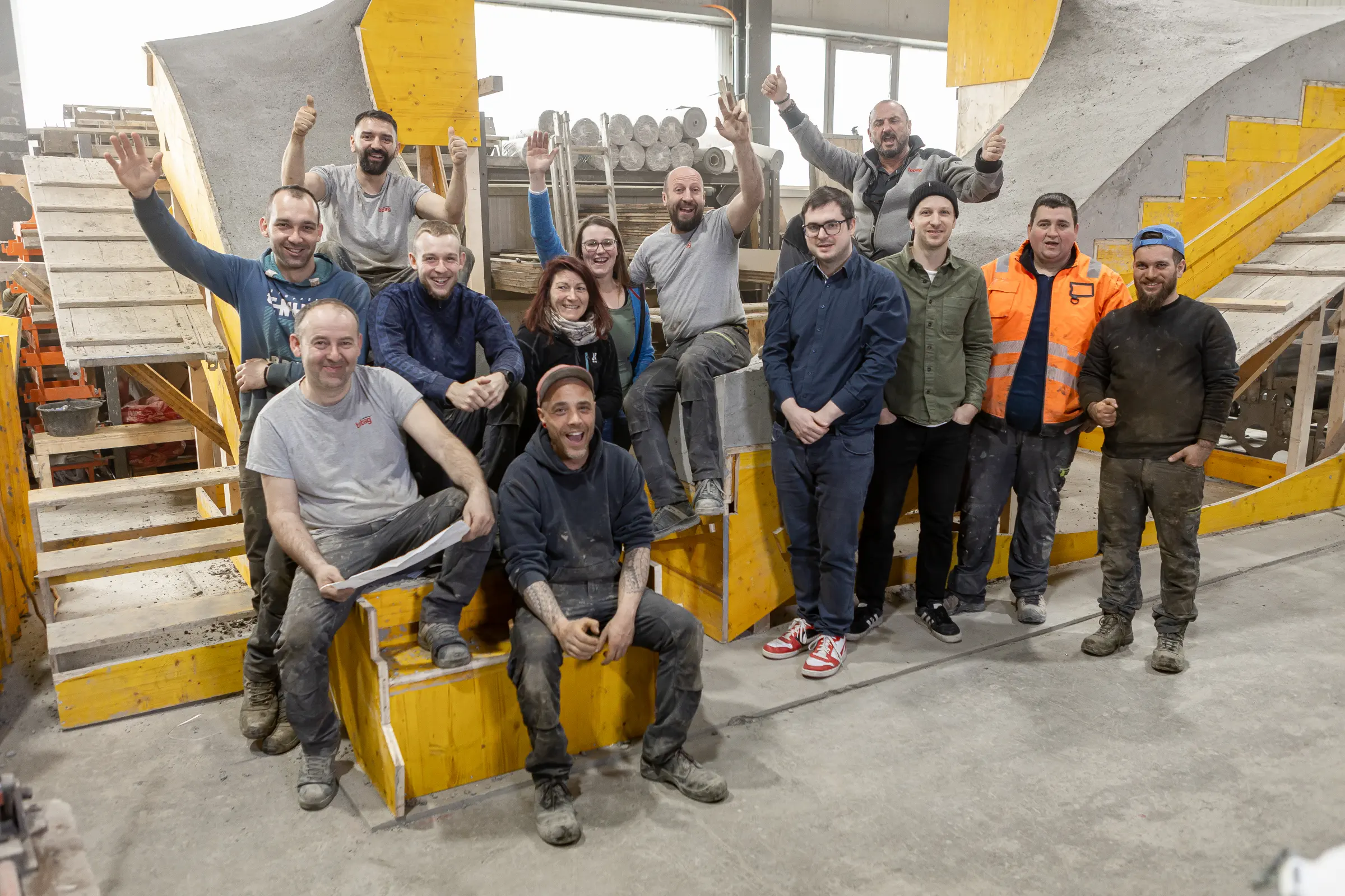Das Tobag-Team in der Werkhalle